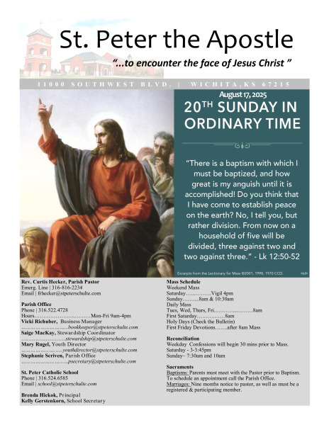 August 17, 2025 Bulletin